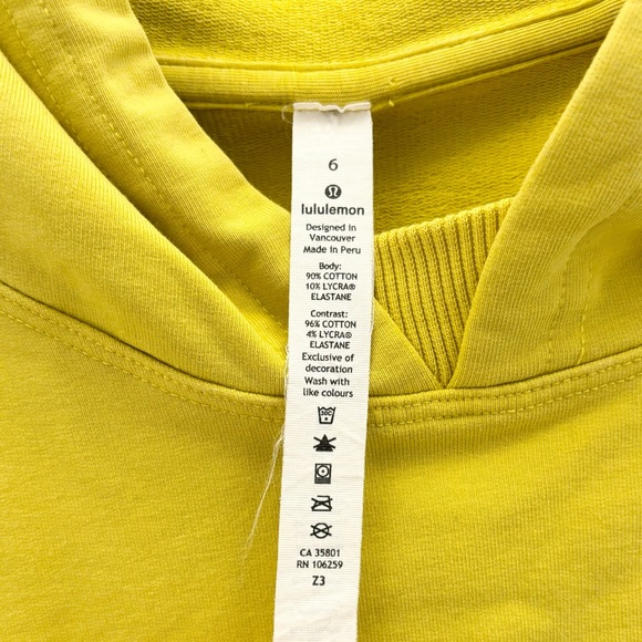 Lululemon All Yours Cropped Hoodie Soleil Size 6 - Picture 8 of 11